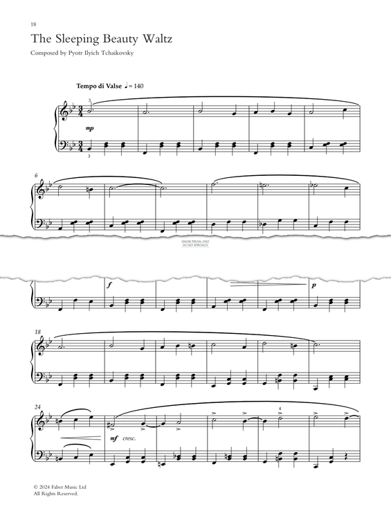 Produktgalerie: Seite 1 von 1 The Sleeping Beauty Waltz, Pyotr Ilyich Tchaikovsky, Klavier