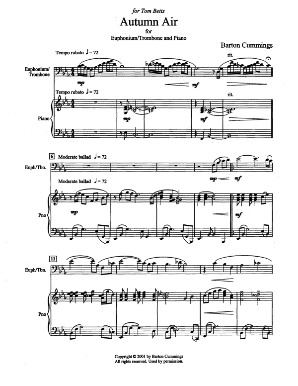 Produktgalerie: Seite 1 von 10 Autumn Air, , Euphonium und Klavier