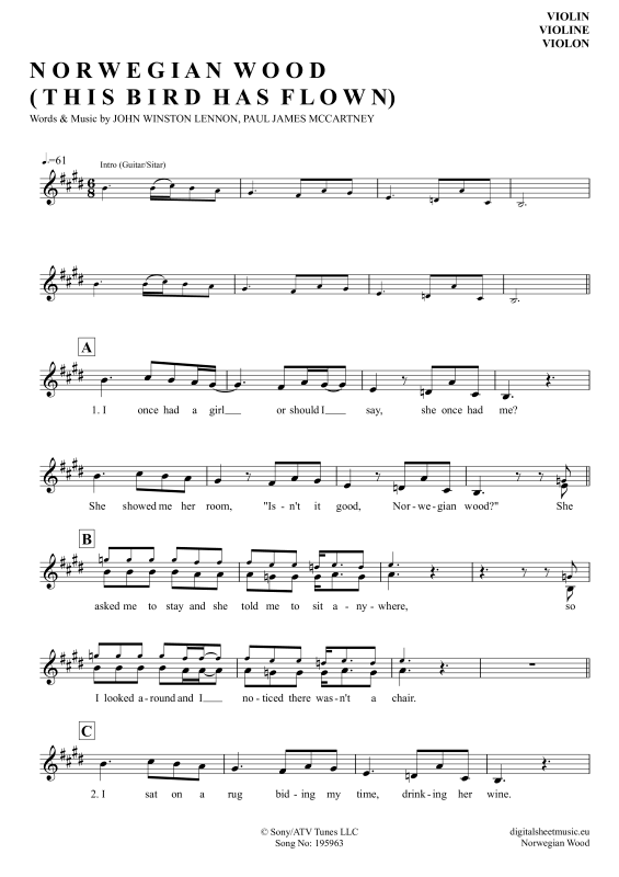 Produktbild zu: Norwegian WoodThe Beatles