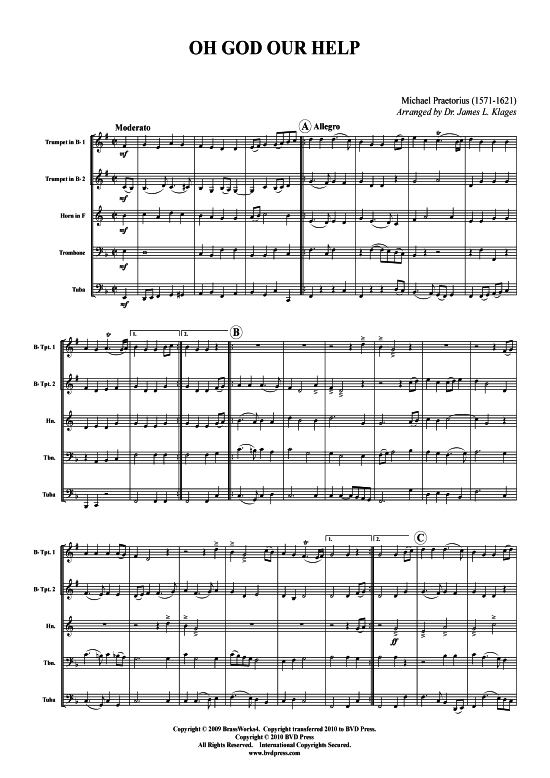 Product gallery: Page 1 of 8 O God Our Help , , (Brass quintet)