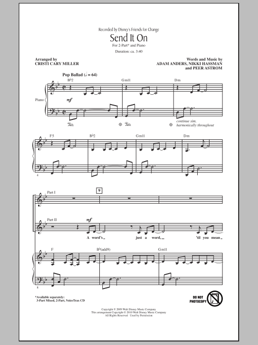 Product picture to: Send It On (arr. Cristi Cary Miller)