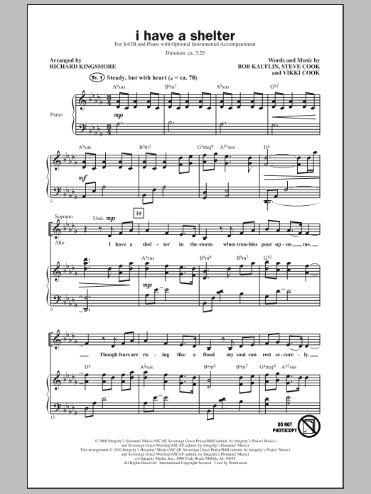 Produktgalerie: Seite 1 von 1 I Have A Shelter, Richard Kingsmore, Chor