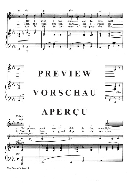 Produktgalerie: Seite 4 von 8 The Prisoner´s Song , Popular Standard, Klavier und Gesang