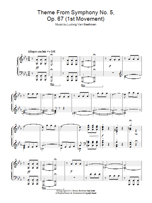 Produktbild zu: Theme from Symphony No. 5, Op. 67 (1st Movement)