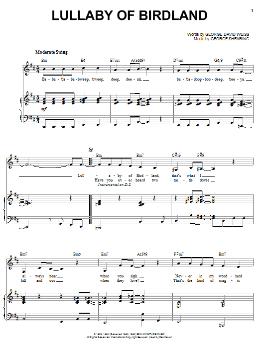 Produktbild zu: Lullaby Of Birdland