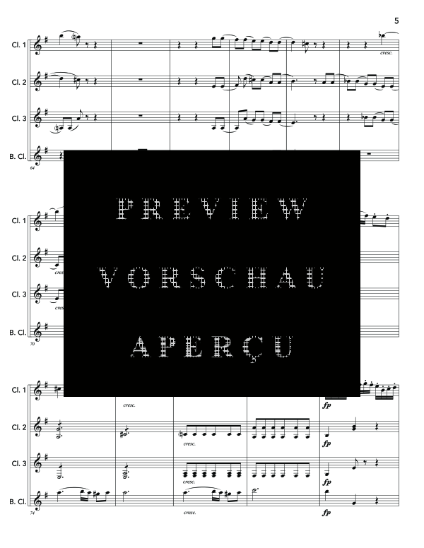 Product gallery: Page 9 of 11 String Quartet No. 1, Mvt. 1, , (Clarinet Quartet)