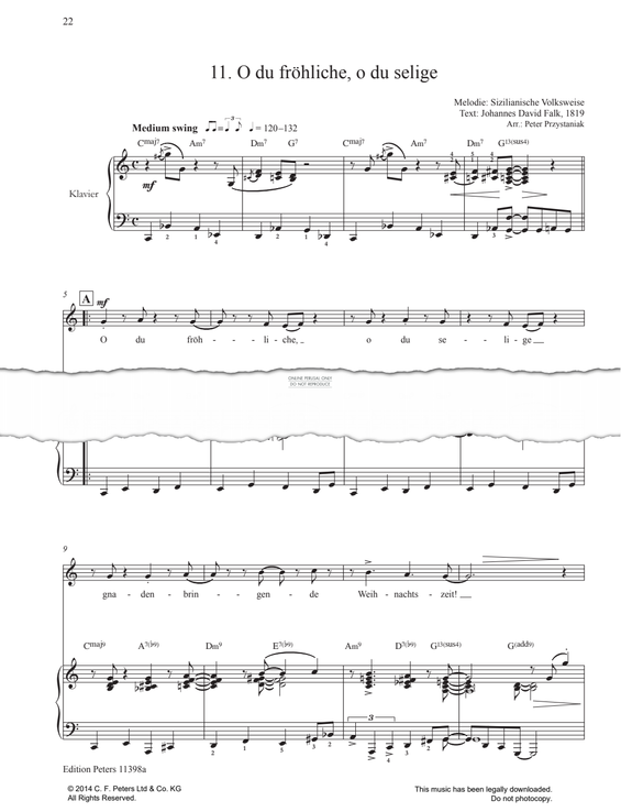 Produktgalerie: Seite 1 von 1 Cool Christmas: O du fröhliche, o du selige, German Folk Song, Gesang, Klavier