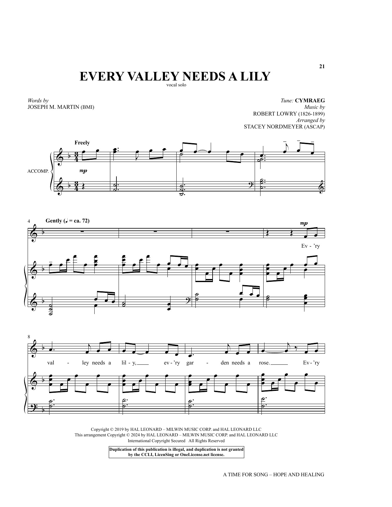 Produktbild zu:  Every Valley Needs A Lily - Joseph M. Martin