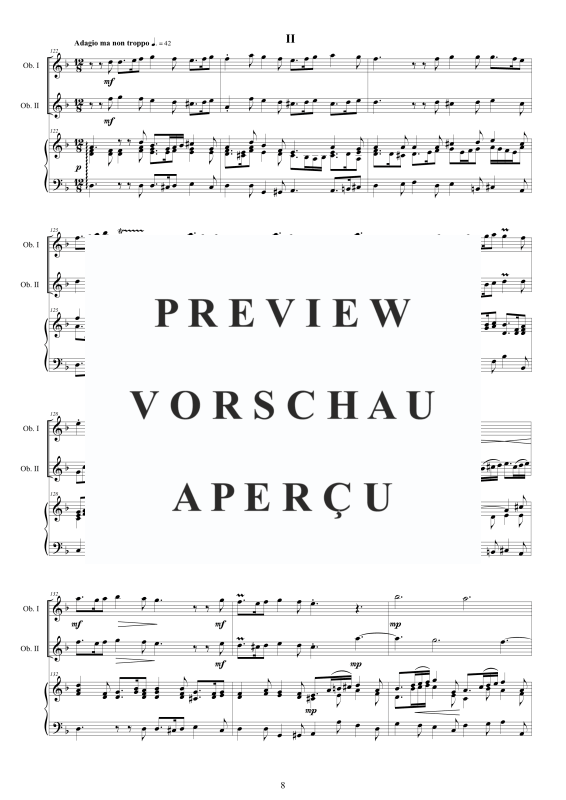 Produktgalerie: Seite 9 von 11 Oboe Concerto No.3 in F-Dur Op.9, , 2 Oboen und Cembalo
