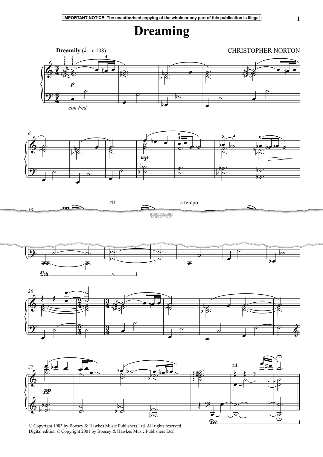 Produktgalerie: Seite 1 von 1 Dreaming, Christopher Norton, Klavier