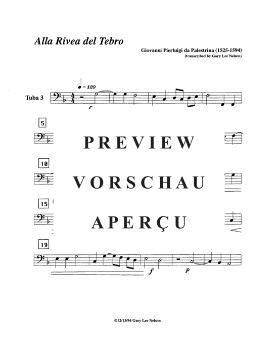 Product gallery: Page 10 of 13 Alla Rivera del Tebro , , (Tuba Quartet TTTT)