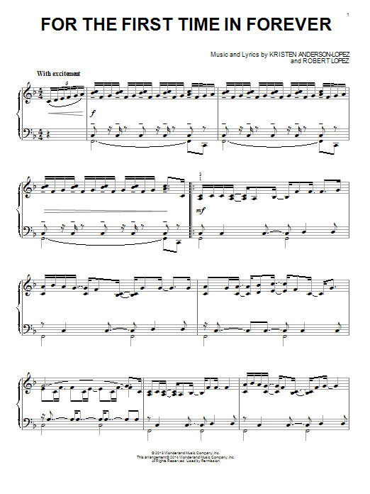 Produktbild zu: For The First Time In Forever (from Frozen)