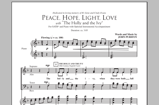 Product picture to: Peace, Hope, Light, Love (with The Holly And The Ivy)
