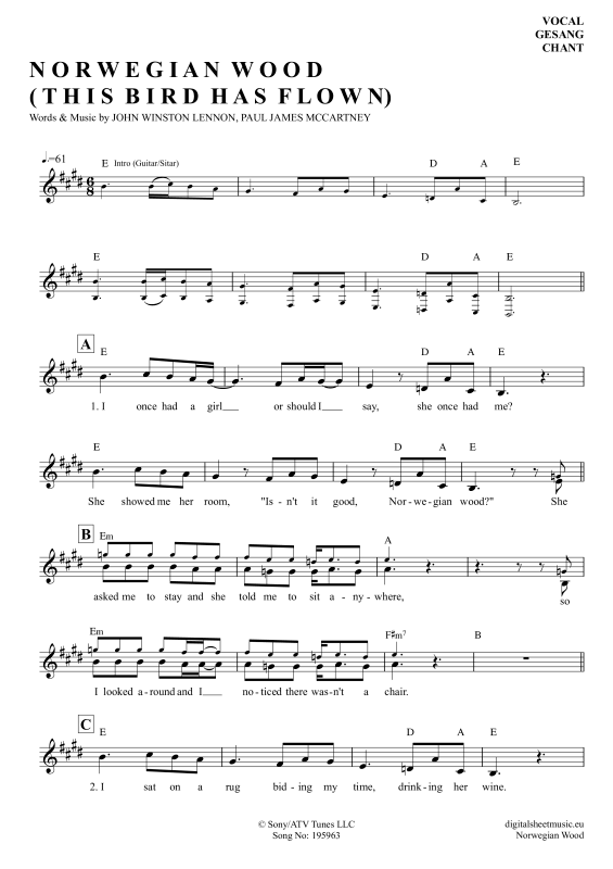Produktbild zu: Norwegian WoodThe Beatles