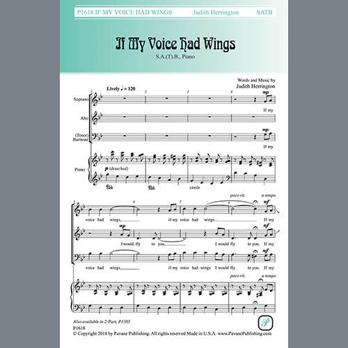 cover: If My Voice Had Wings, Judith Herrington, Chor