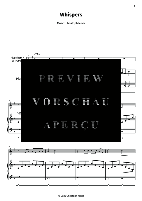 gallery: Ten Gentle Melodies For Weddings, Church And Other Occasions, , Trompete in B und Klavier