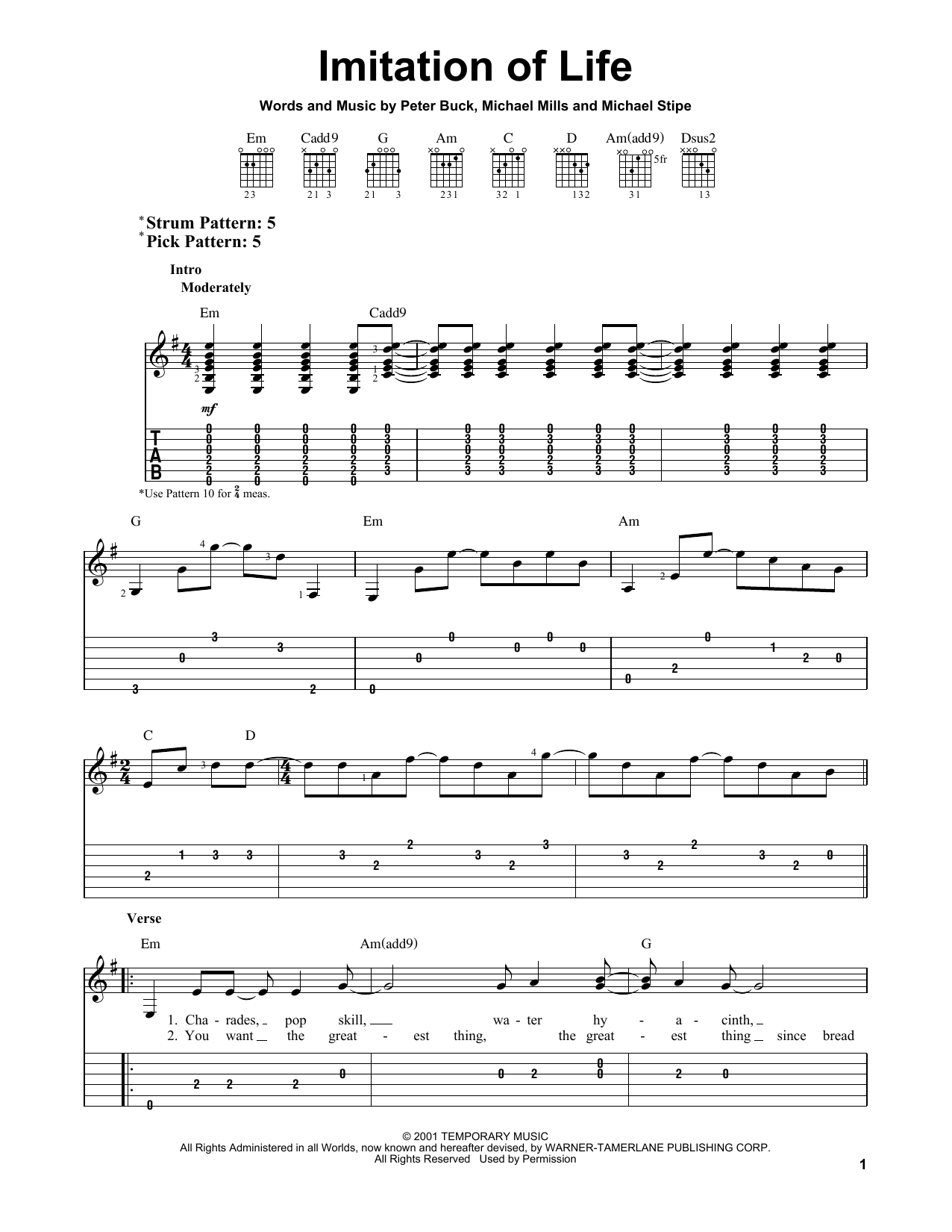 Produktgalerie: Seite 1 von 1 Imitation Of Life, R.E.M., Gitarre