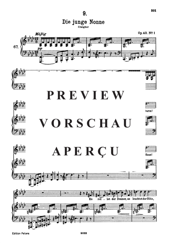 gallery: Die junge Nonne D.828 , , (Gesang hoch + Klavier)