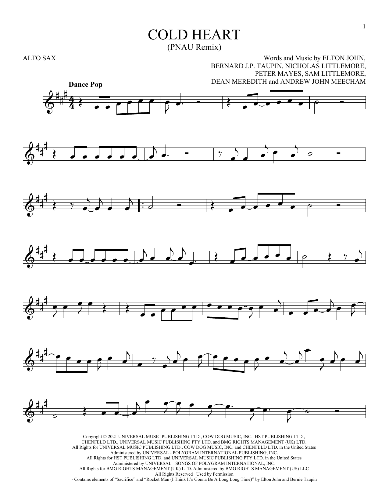 Product gallery: Page 1 of 1 Cold Heart (PNAU Remix), Elton John & Dua Lipa