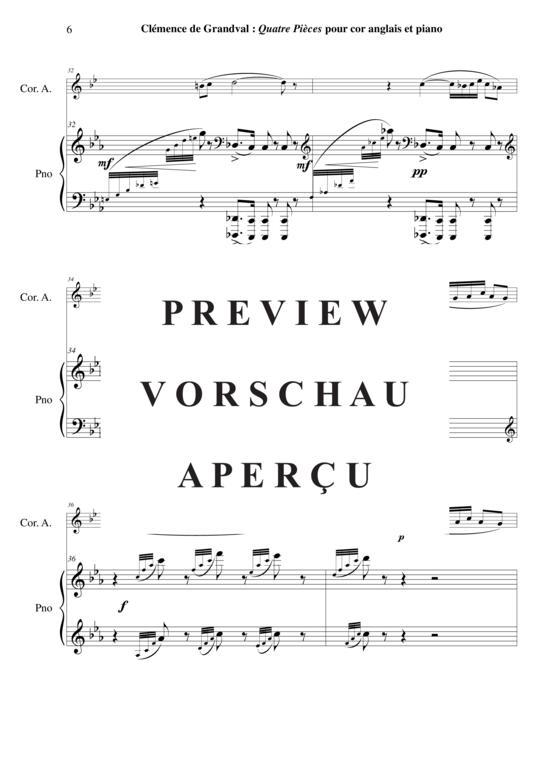 Produktgalerie: Seite 7 von 21 Quatre Pièces , , (Englischhorn + Klavier)