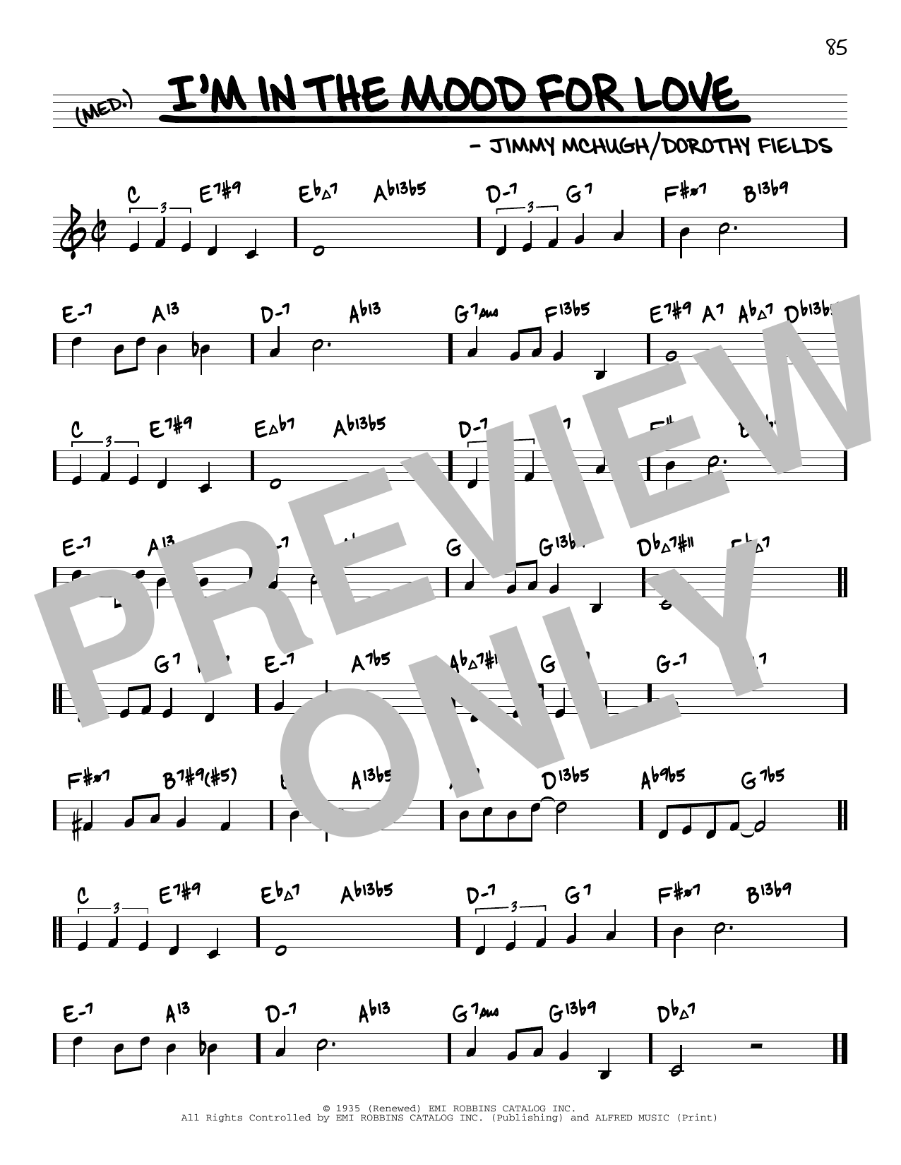 Product picture to: I'm In The Mood For Love (arr. David Hazeltine)