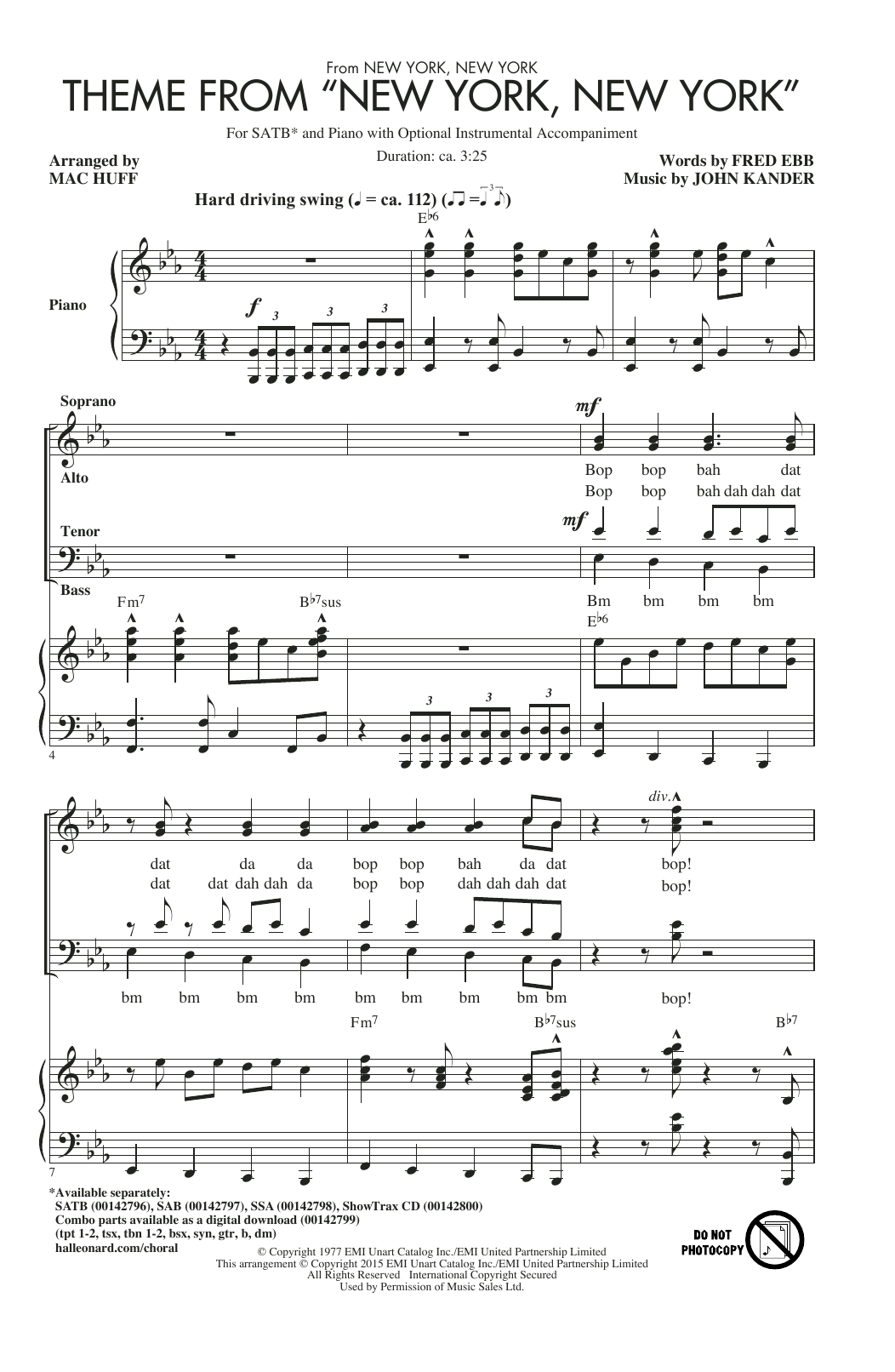 Product gallery: Page 1 of 1 Theme From "New York, New York", Mac Huff