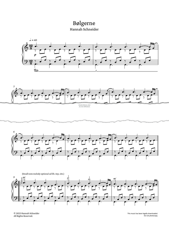 Produktgalerie: Seite 1 von 1 Bølgerne, Hannah Schneider, Klavier