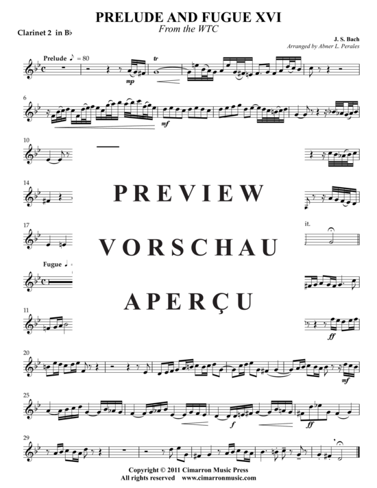 Product gallery: Page 6 of 9 Prelude und Fugue 17 , , (clarinet choir)