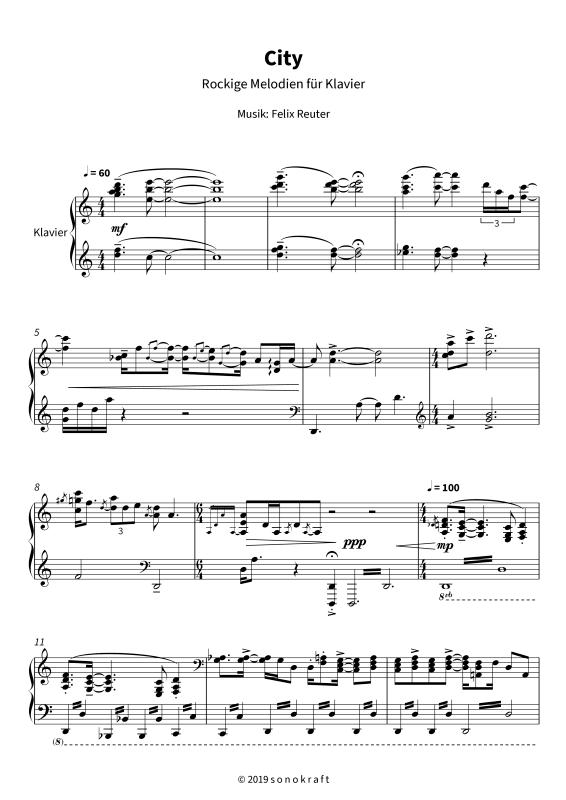 gallery: City - Rockige Melodien für Klavier, , Klavier Solo