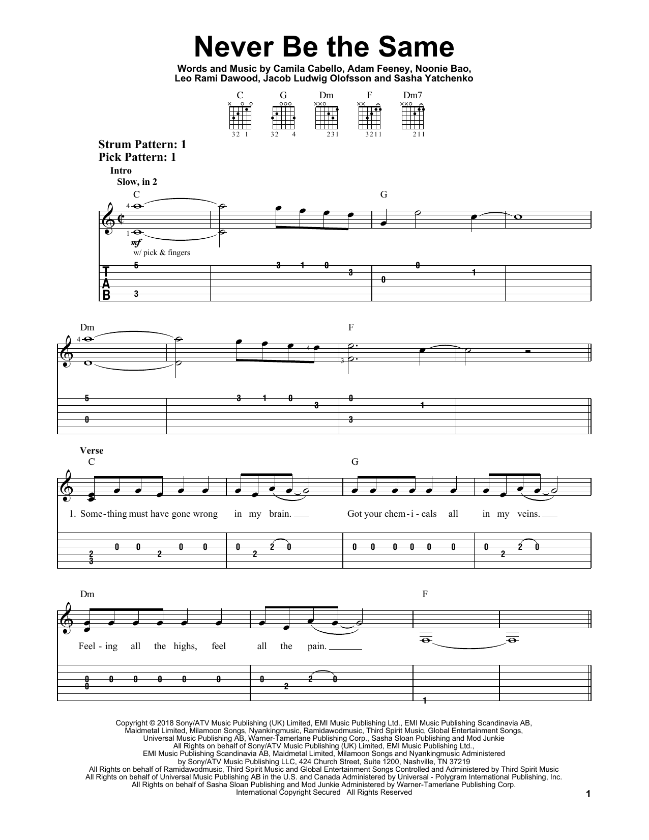 Produktgalerie: Seite 1 von 1 Never Be The Same, Camila Cabello, Gitarre