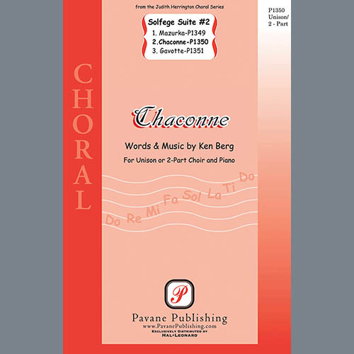 cover: Chaconne (from "solfege Suite 2"), Ken Berg, Chor