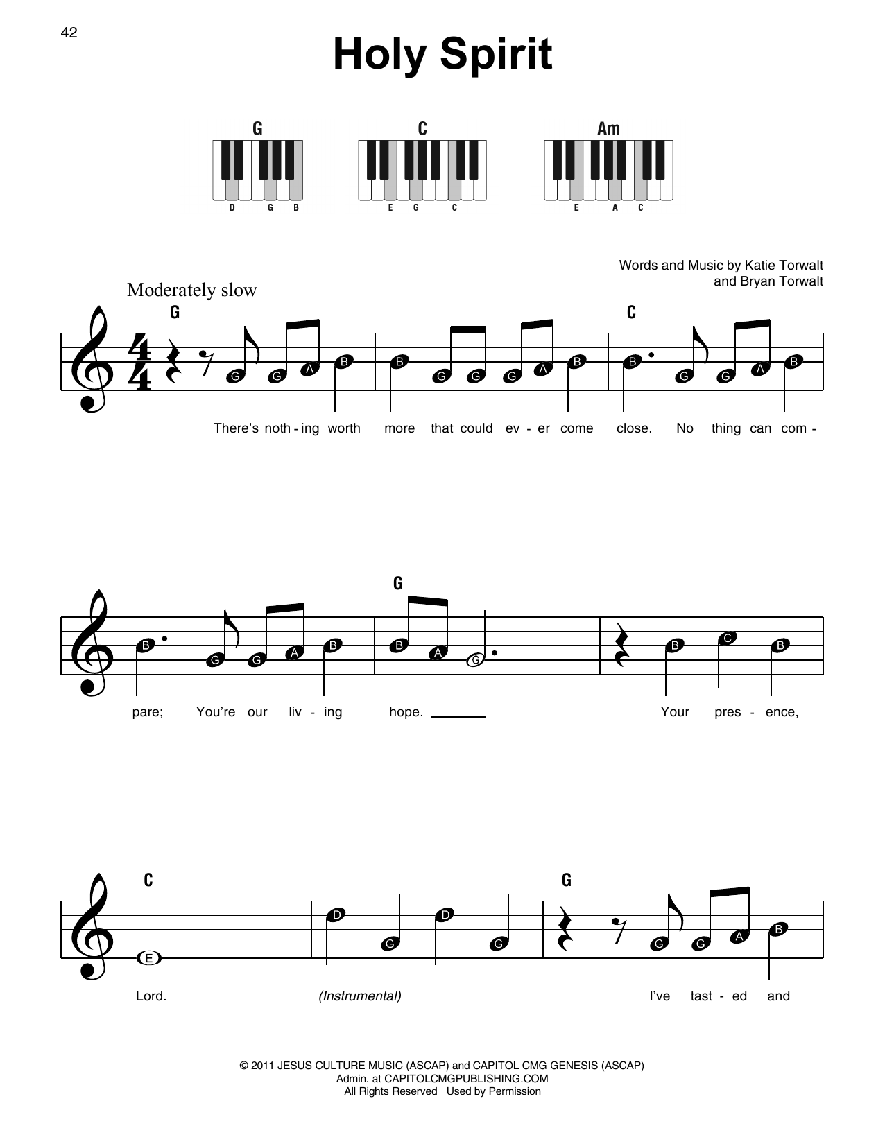 Produktgalerie: Seite 1 von 1 Holy Spirit, Francesca Battistelli, Klavier