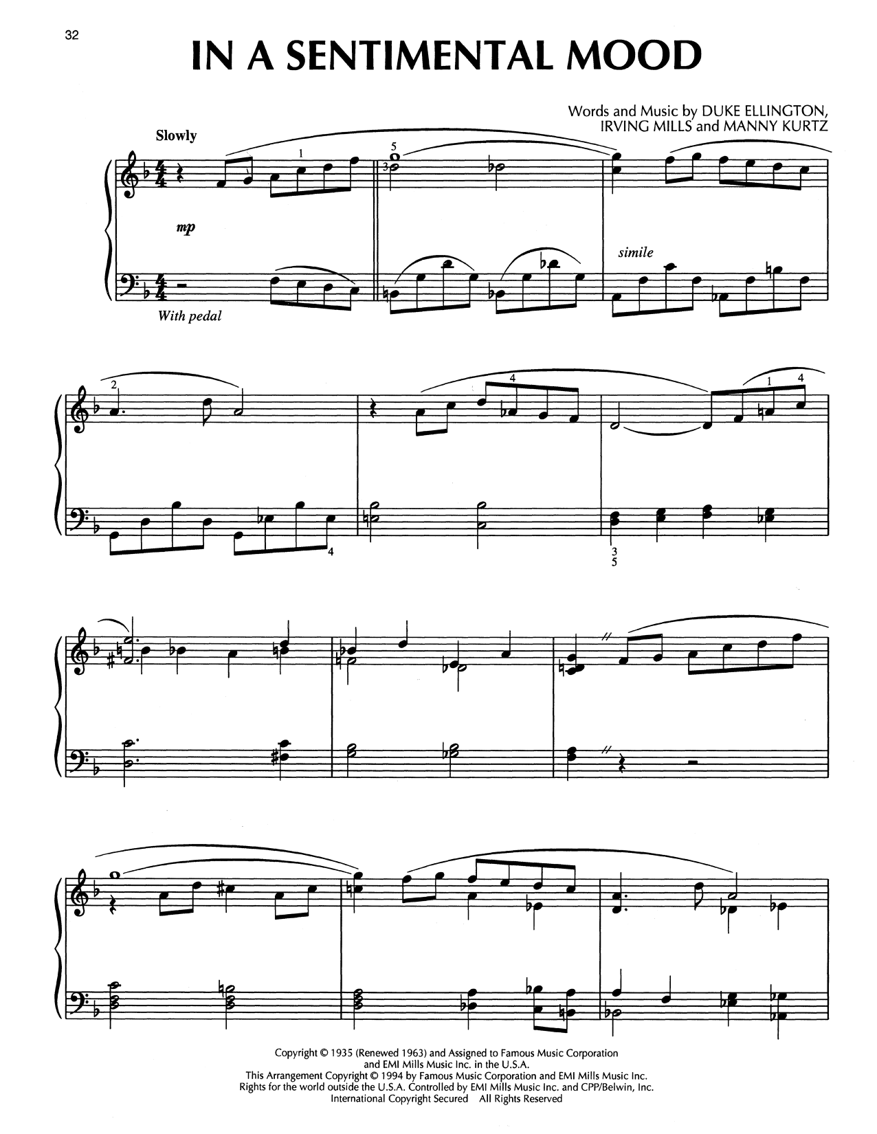 Produktbild zu: In A Sentimental Mood (arr. Bill Boyd)