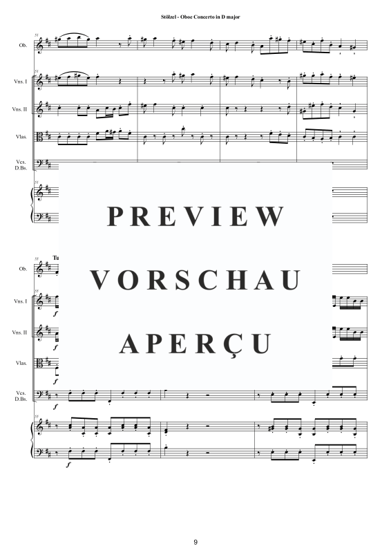 Produktgalerie: Seite 10 von 11 Oboen Konzert in D-Dur, , Oboe Solo, Streicherensemble und Cembalo BC