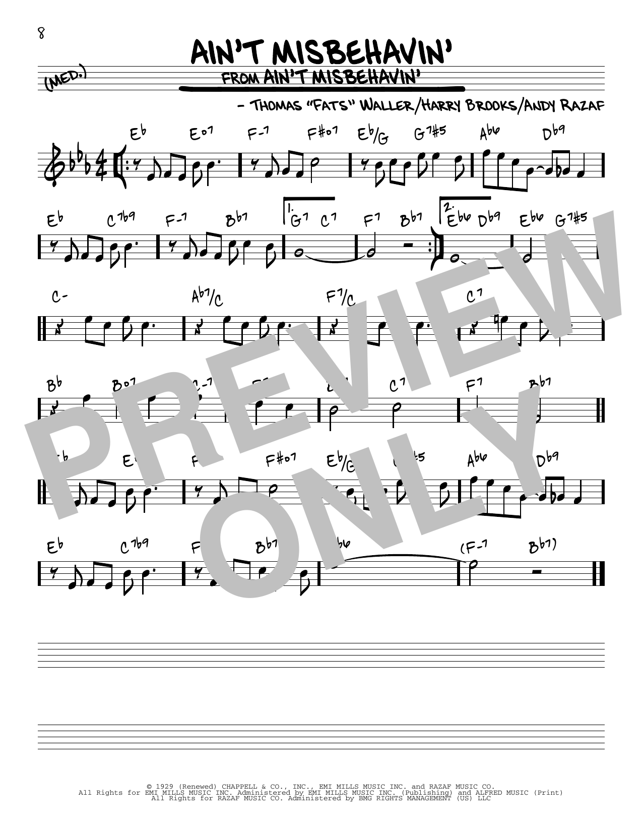 Product gallery: Page 1 of 1 Ain't Misbehavin', Thomas "Fats" Waller