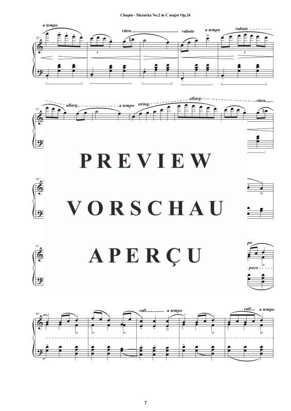 Produktgalerie: Seite 8 von 11 4 Mazurkas op. 24 für Klavier – Vollständige Partituren, , Klavier Solo