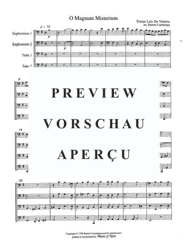 Produktgalerie: Seite 4 von 10 O Magnum Mysterium, , Tuba Quartett EETT
