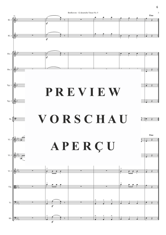 Produktgalerie: Seite 8 von 11 Deutscher Tanz Nr. 5, , Jugendkammerorchester