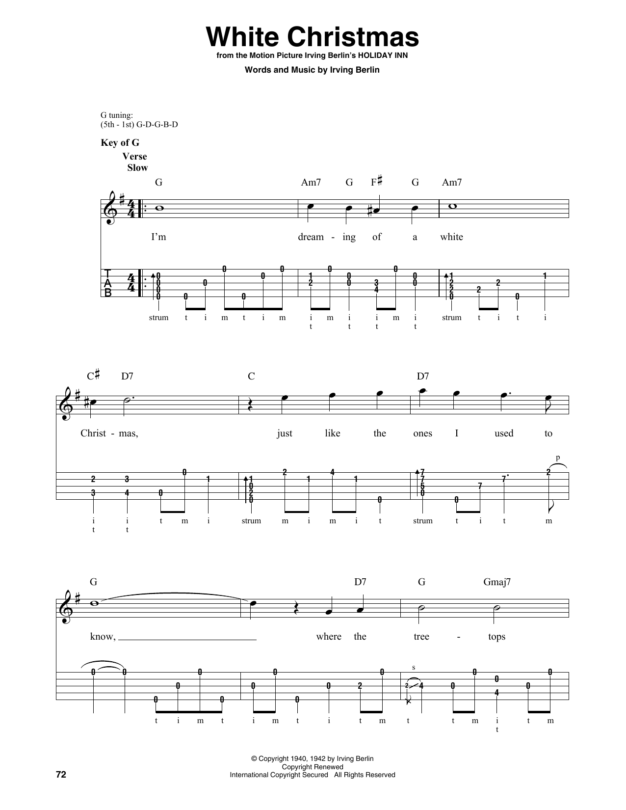 Produktgalerie: Seite 1 von 1 White Christmas, Irving Berlin, Banjo