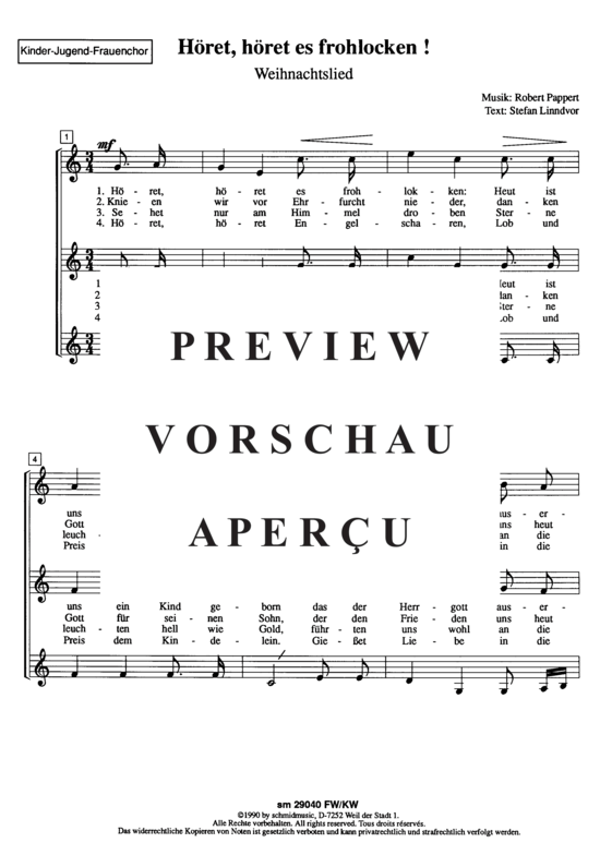 gallery: Höret, höret es frohlocken (Frauenchor, , 