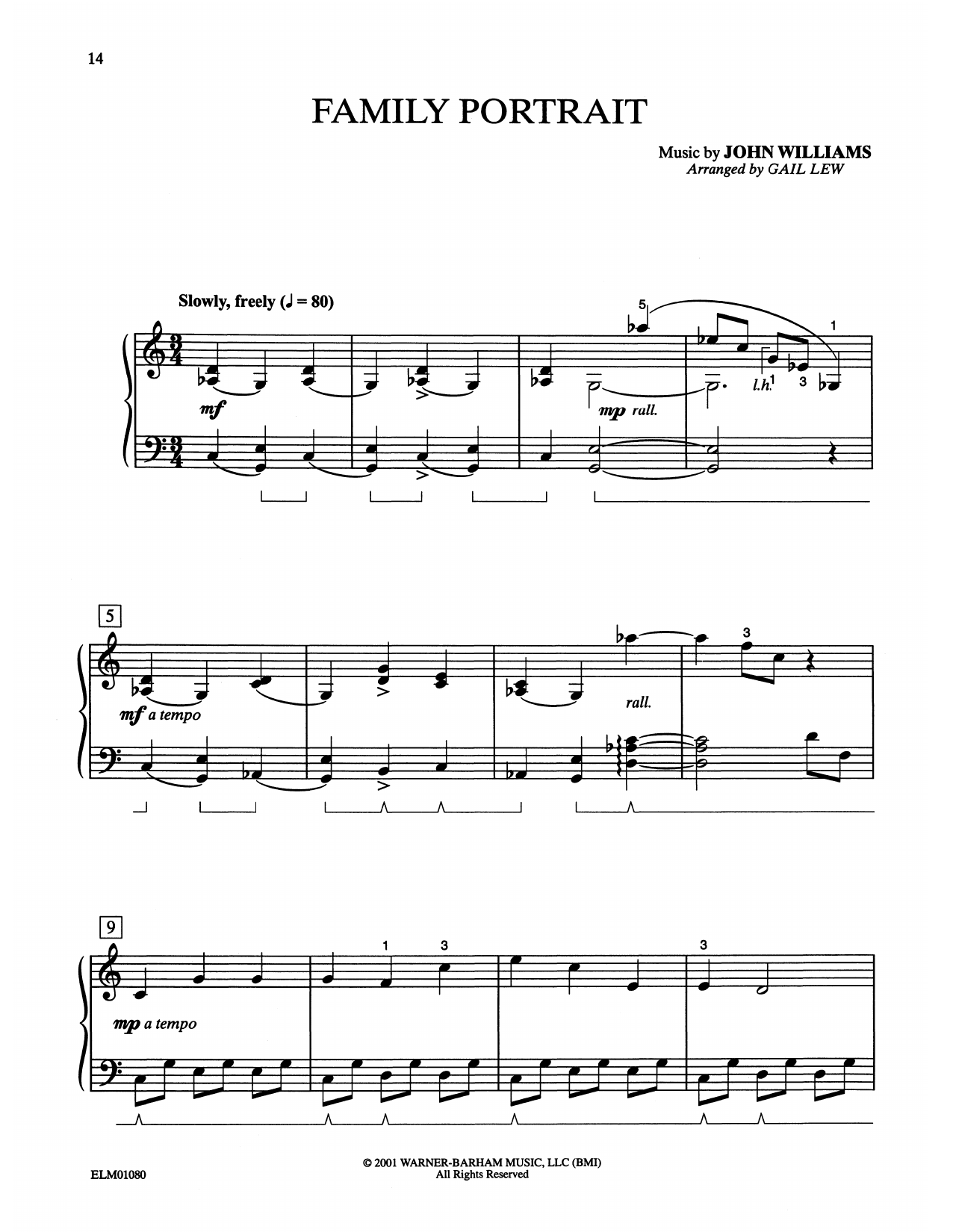 Produktbild zu: Family Portrait (from Harry Potter) (arr. Gail Lew)