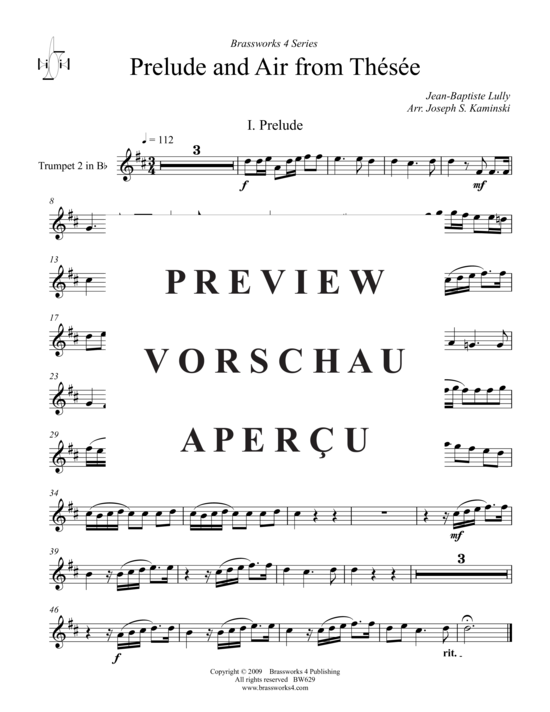 Produktgalerie: Seite 12 von 15 Prelude and Air from Thésée , , (Blechbläserquintett)