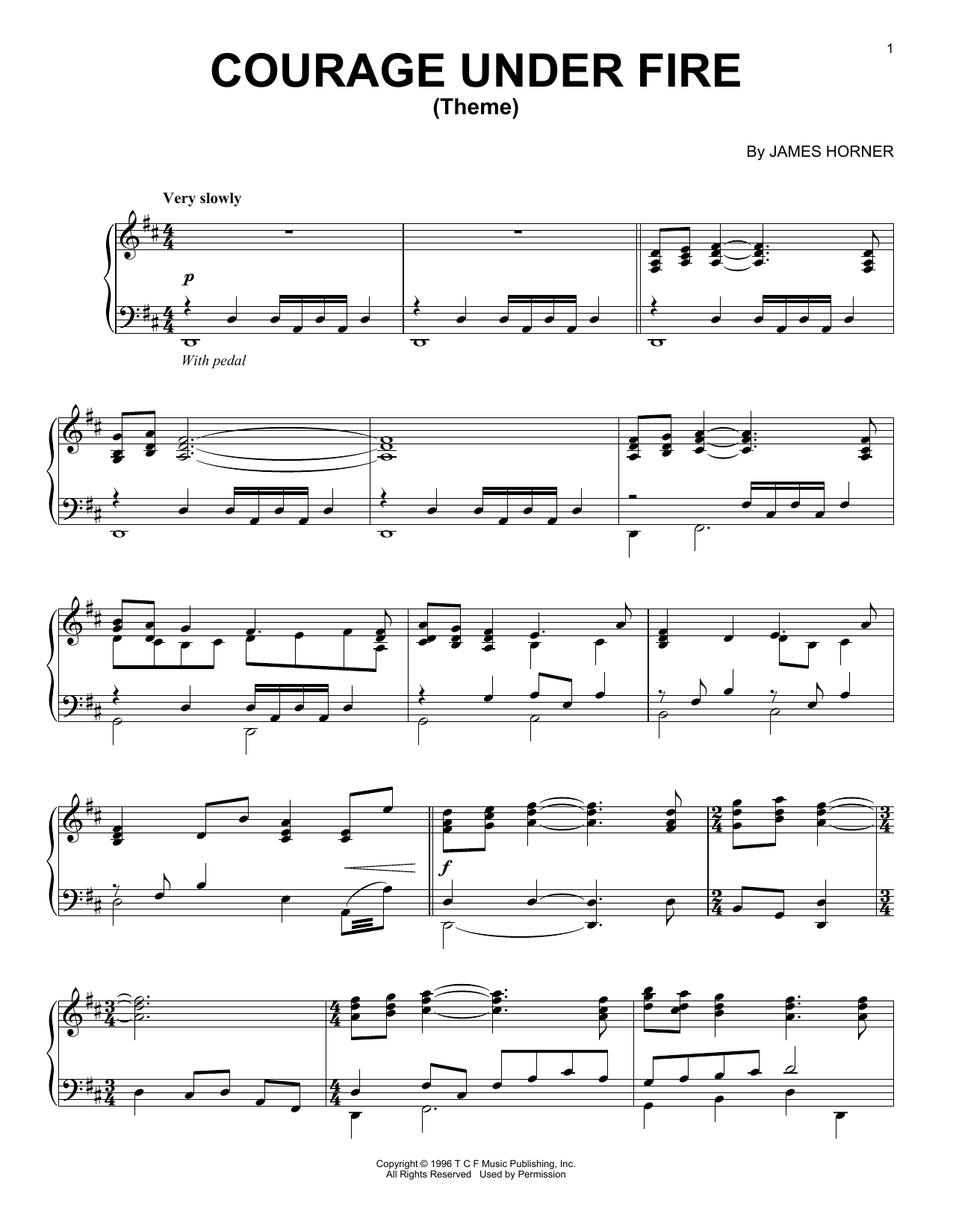 Product gallery: Page 1 of 1 Courage Under Fire (Theme), James Horner