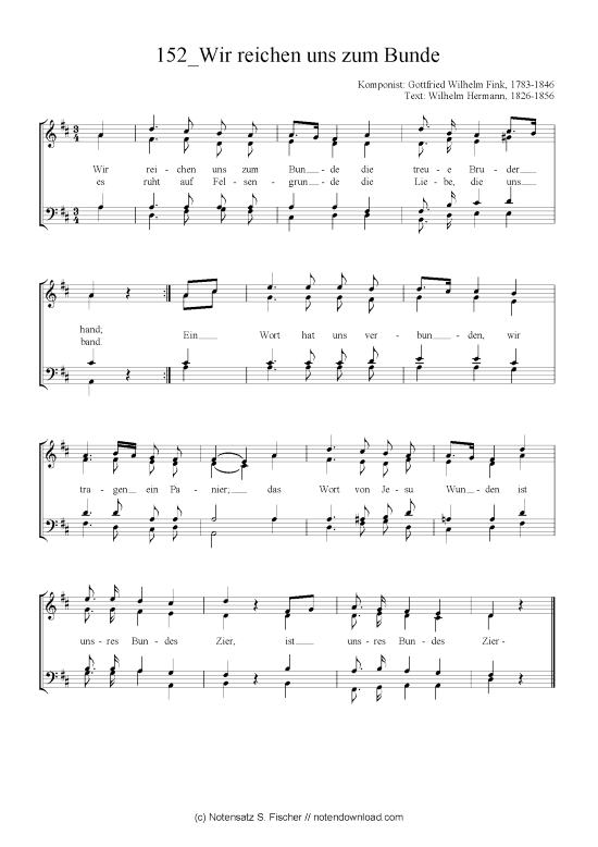 Produktbild zu: wir reichen uns zum bunde unbekannter Verfasser