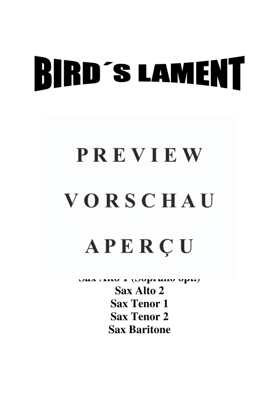gallery: Birds Lament, , Saxophonquintett