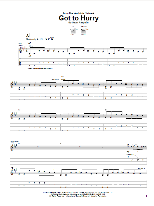 Product gallery: Page 1 of 1 Got To Hurry, The Yardbirds