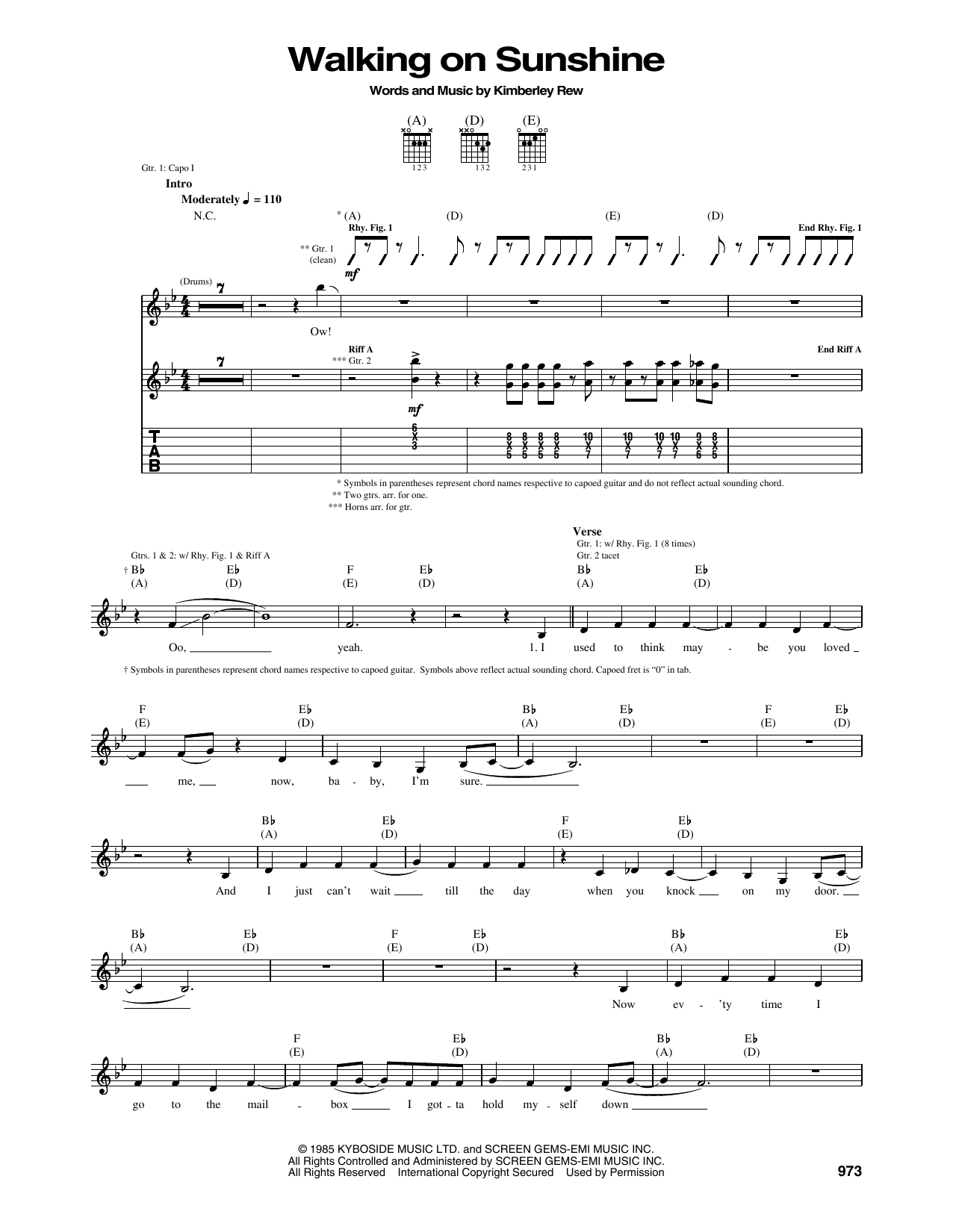 Produktbild zu: Walking On Sunshine