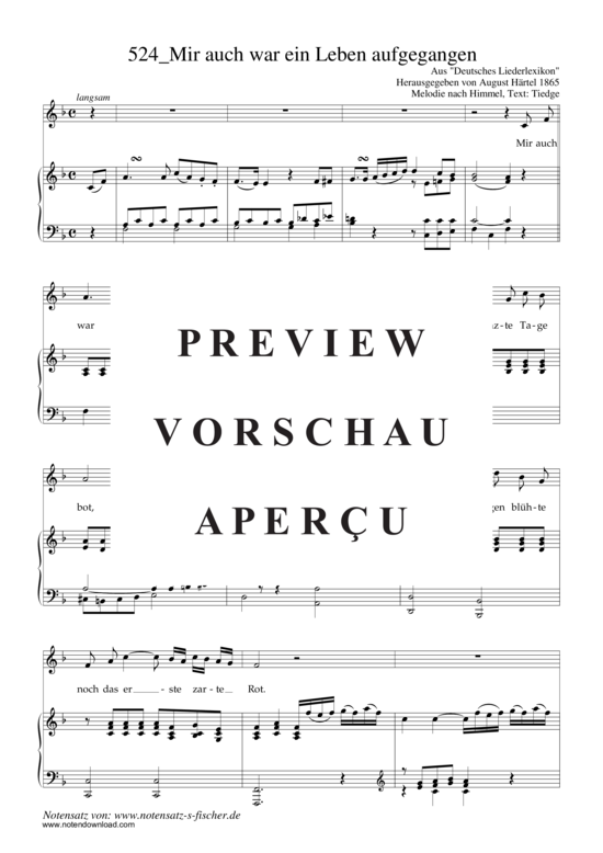 Product gallery: Page 2 of 3 Mir auch war ein Leben aufgegangen , , Piano and Voice