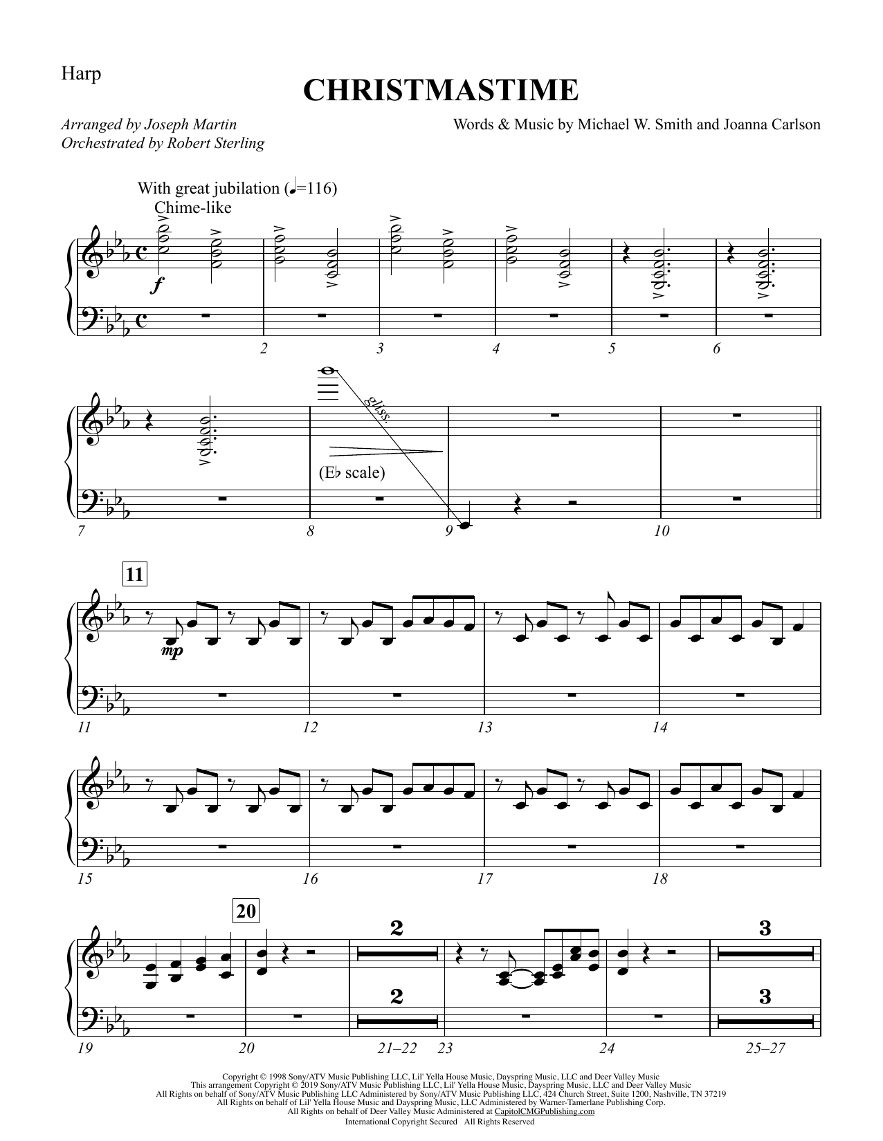 Product picture to: Christmastime (arr. Joseph M. Martin) - Harp