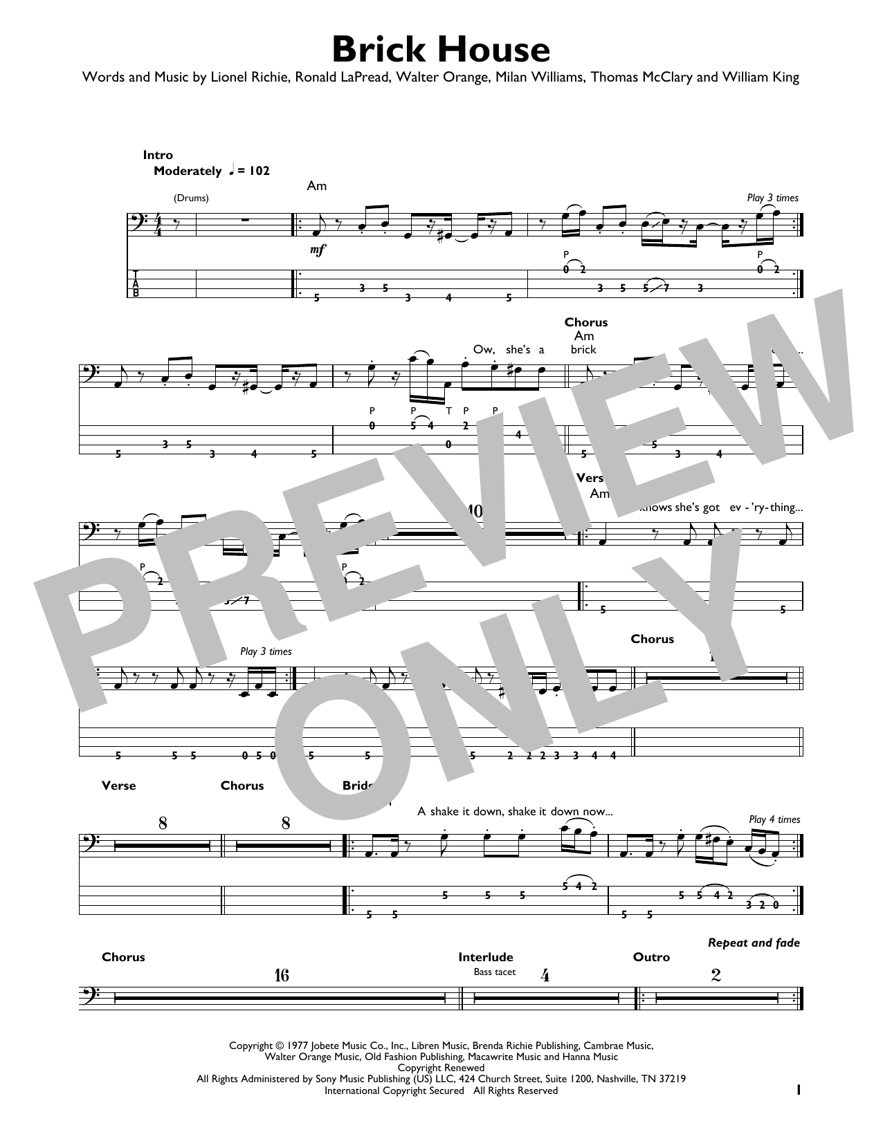 Produktbild zu: Brick House - Commodores